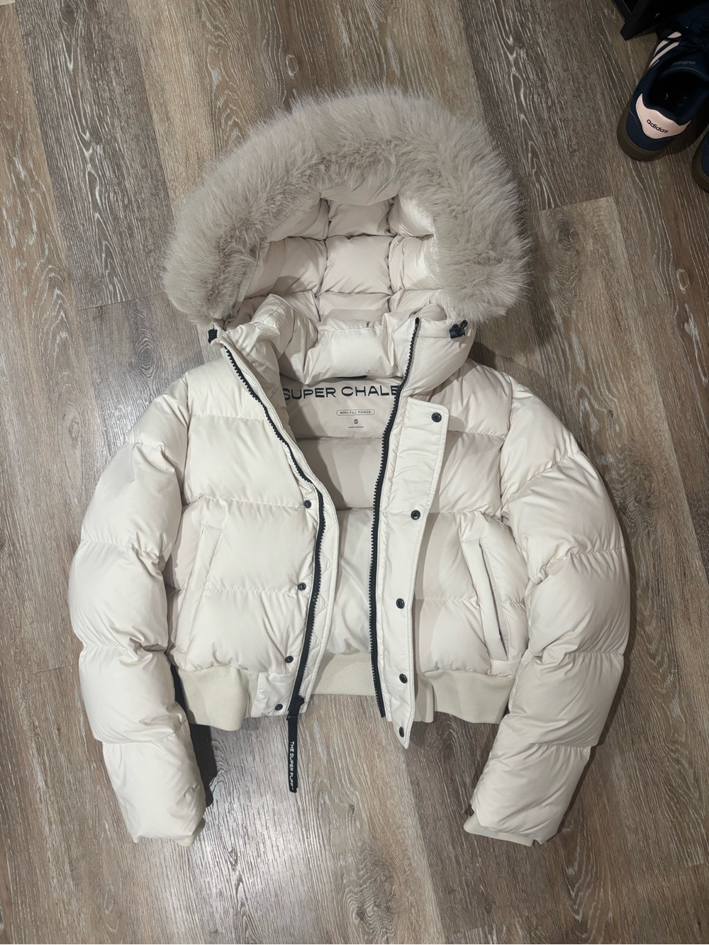 Aritzia Super Puff Women's Jacket with Faux Fur Hood